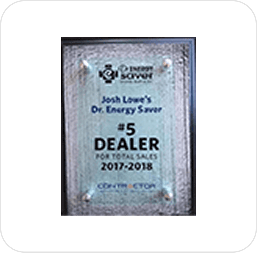 Award plaque for energy sales achievement.