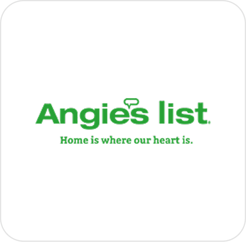 Angie's List logo with slogan.