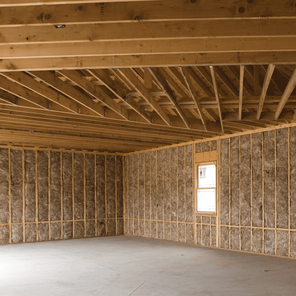 Batt insulation work in progress at a Eugene, OR, home.