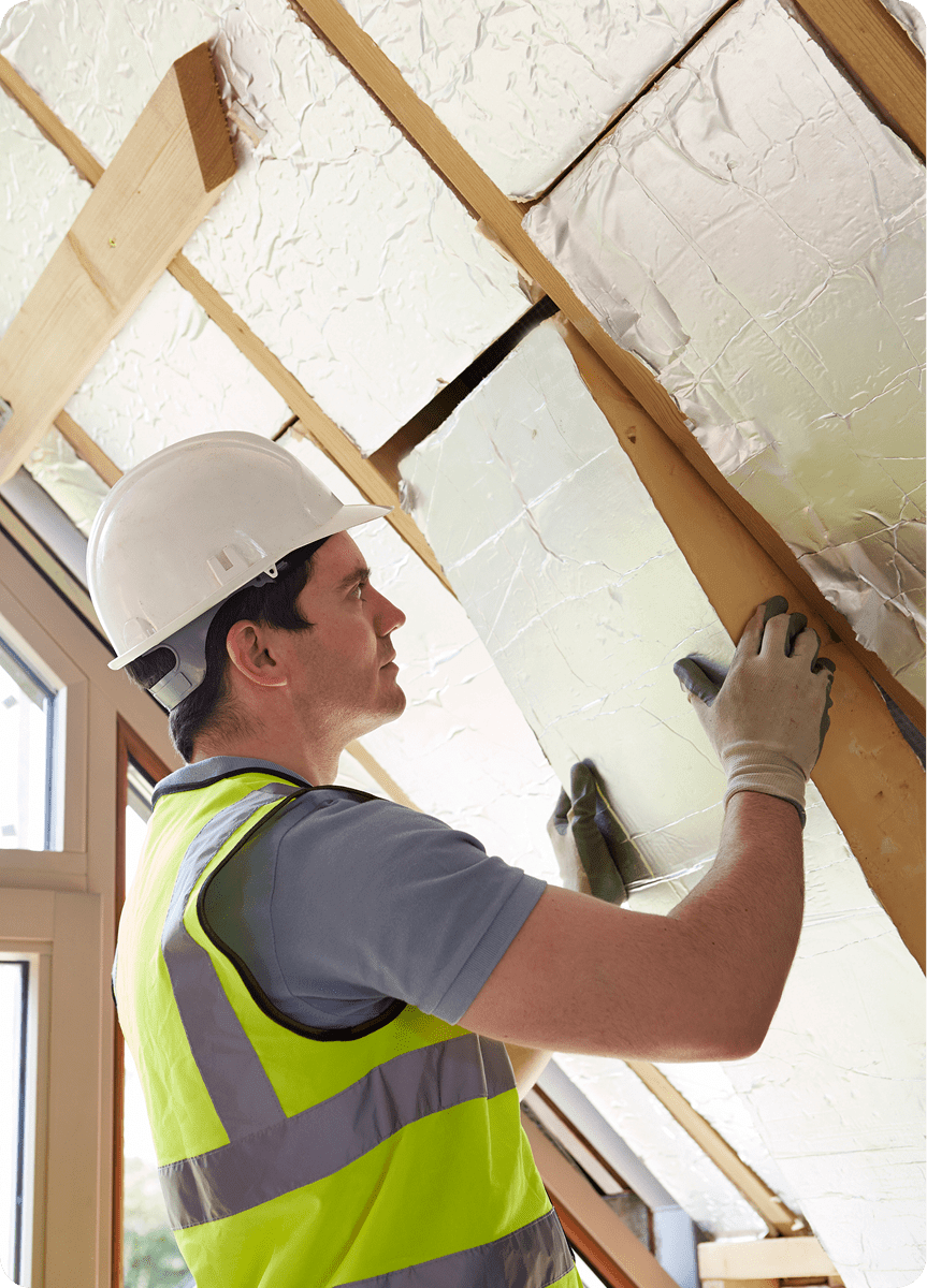 Staff making sure proper insulation gets installed in Eugene, OR.