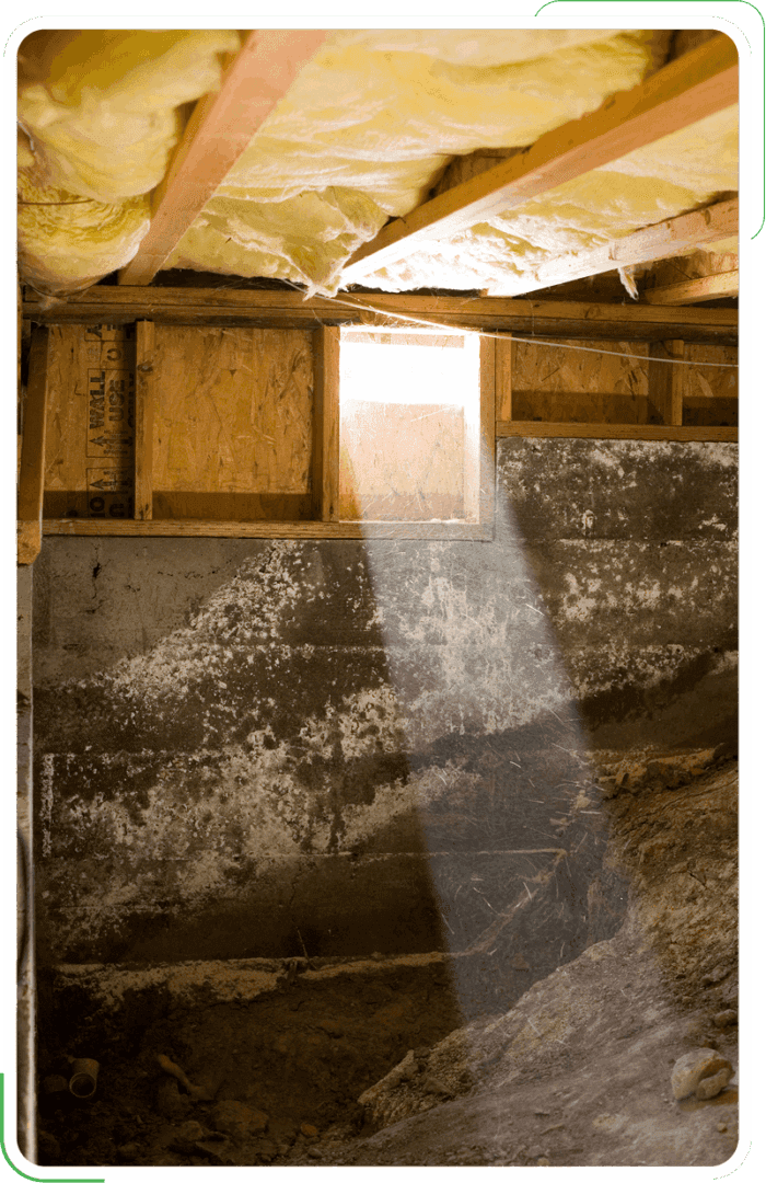 Common crawl space that we service for our clients.
