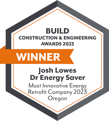 Award badge for innovative energy retrofit company.