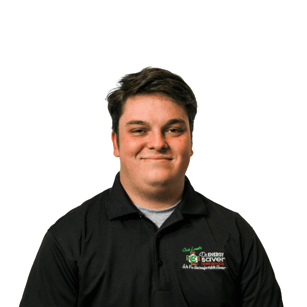 Smiling man wearing black company polo