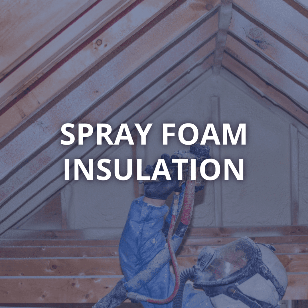 Attic spray foam insulation label graphic