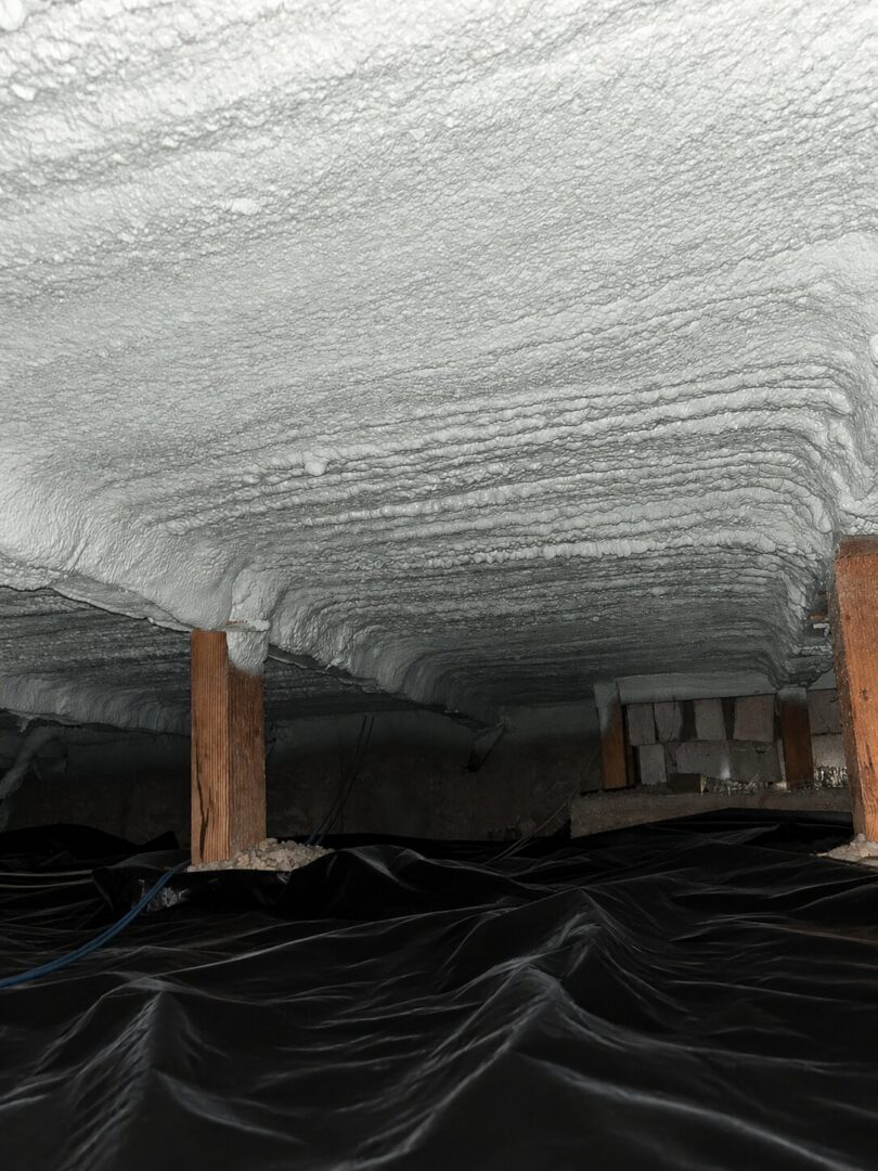 Spray foam crawl space insulation project!