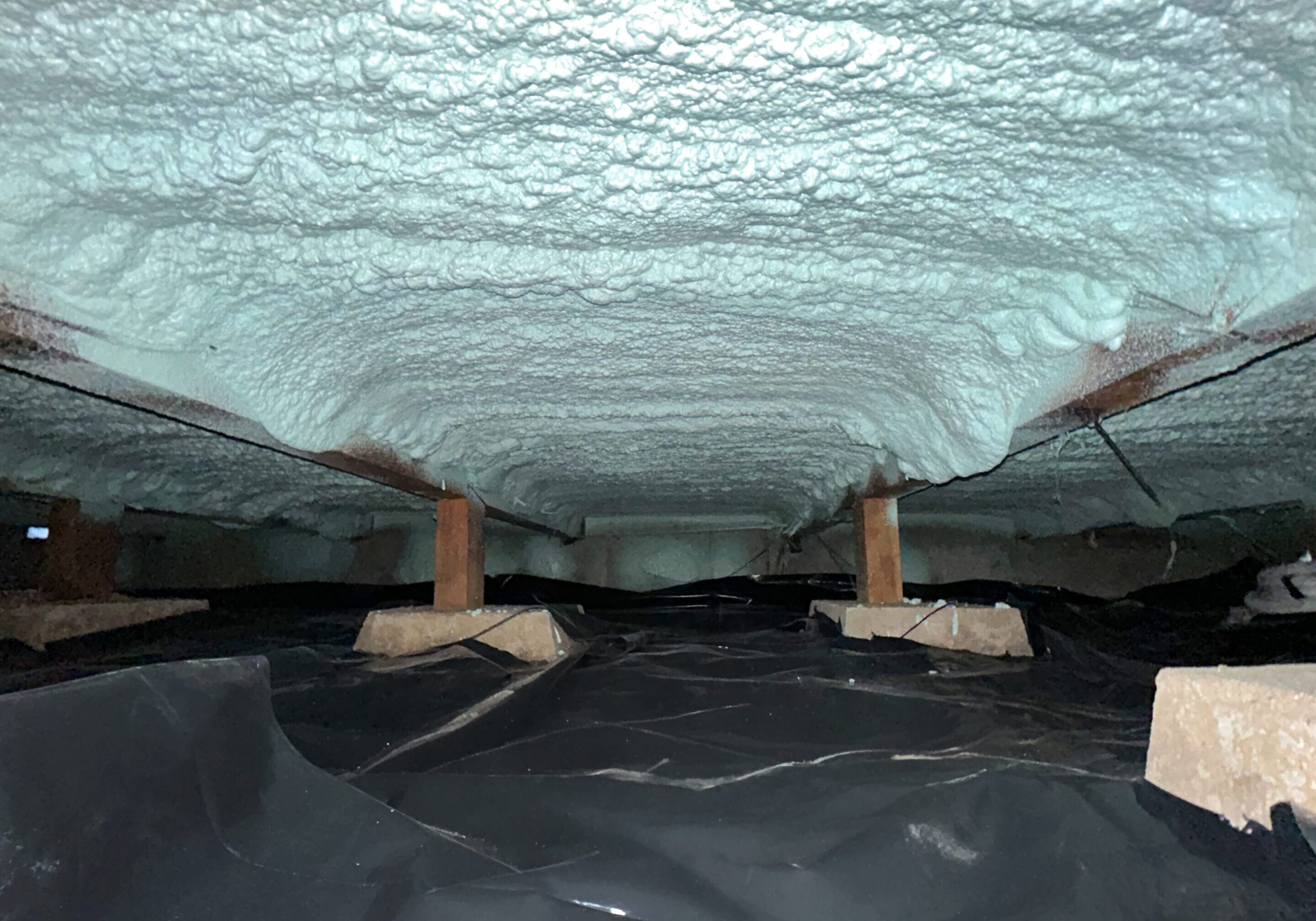 The work of our crawl space insulation contractor in Eugene, OR.